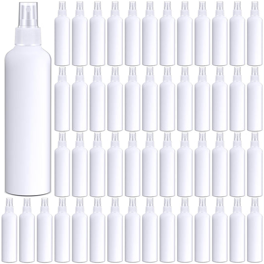 Eccliy 32 Pcs 8 oz Spray Bottles Fine Mist Plastic Spray Bottles Clear Empty Sprayer Hairs Refillable Travel Sprayer with Pump Cap for Cleaning Oils Travel Perfumes(White,Colored)