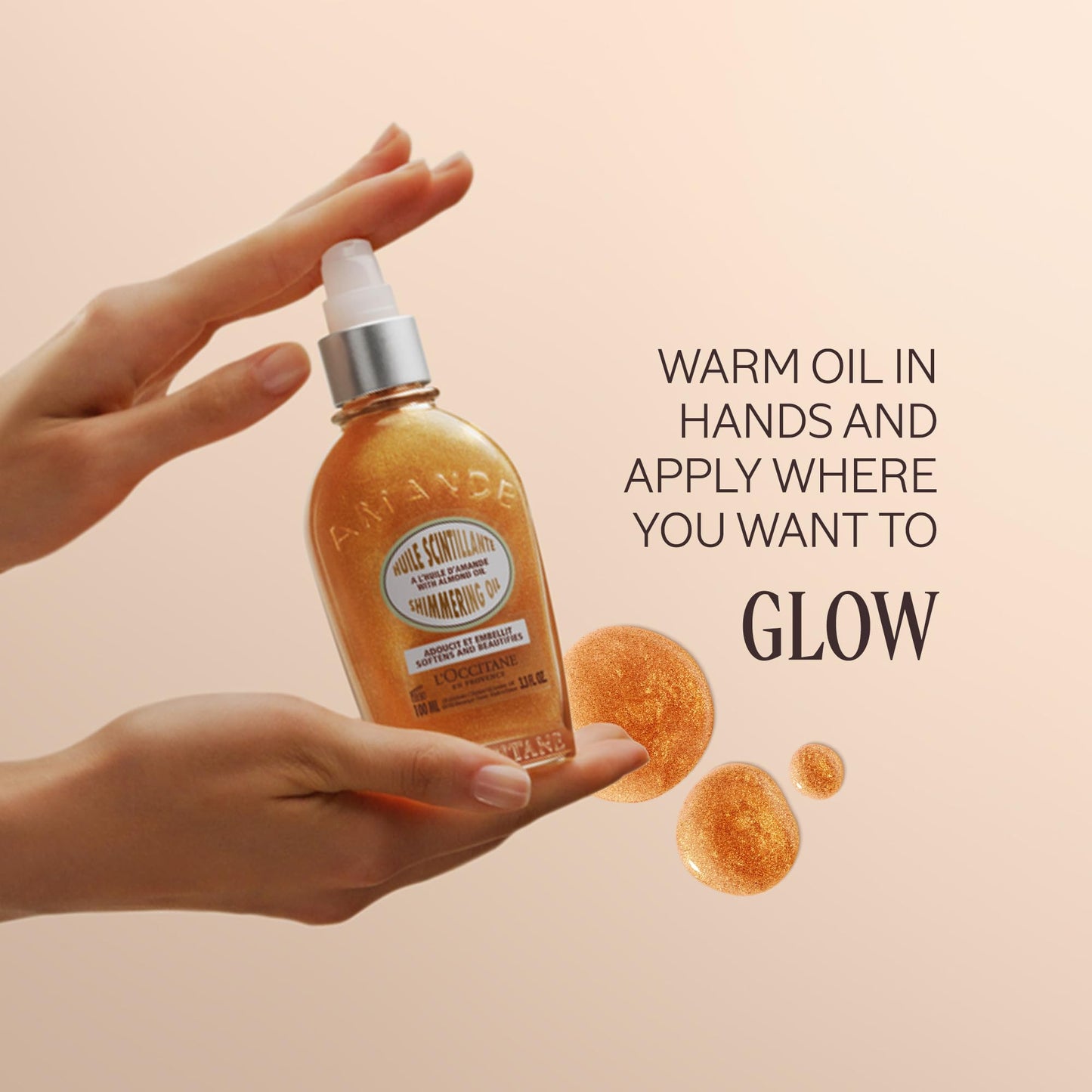 L'OCCITANE Almond Shimmering Body Oil: Instant Golden Glow 3.3 fl oz