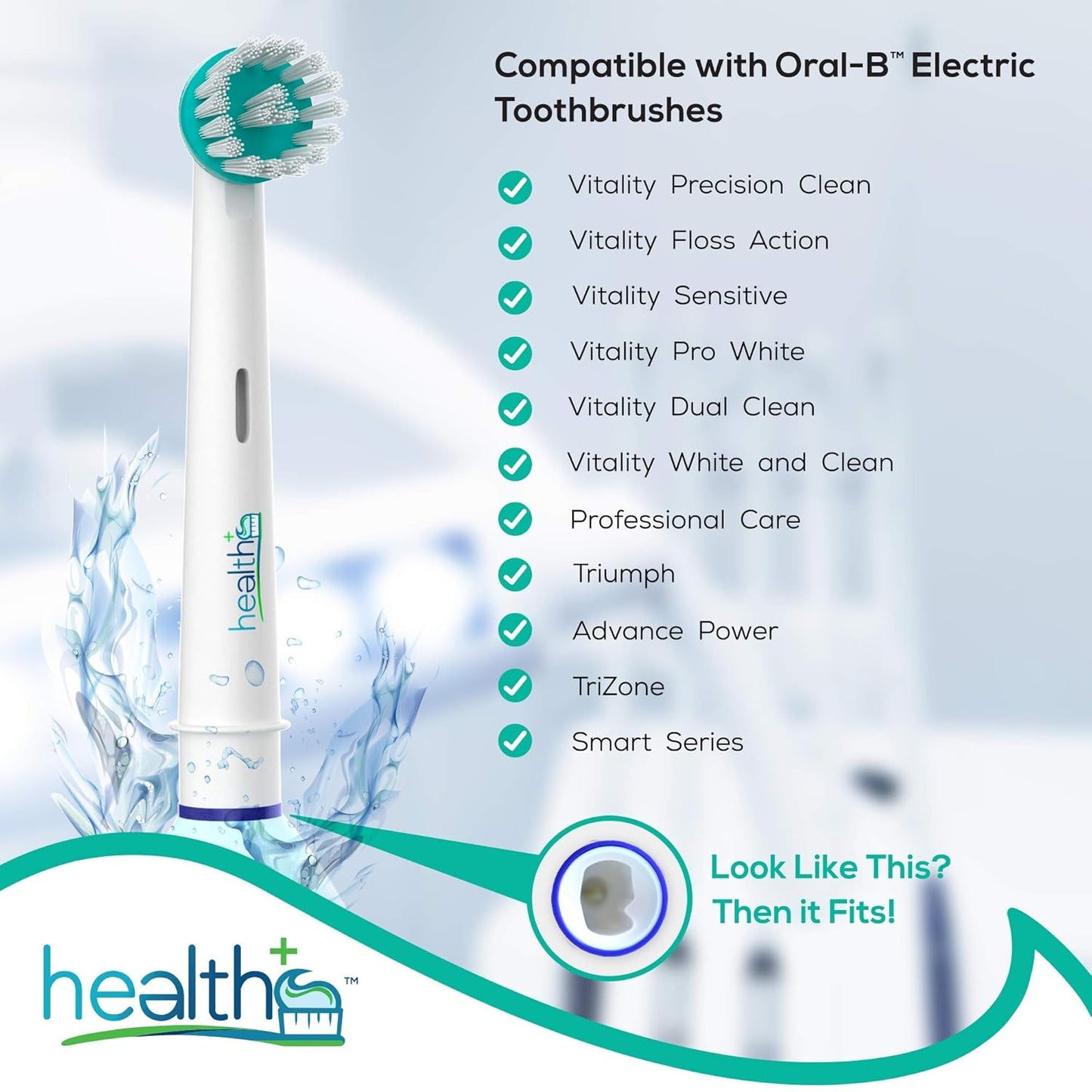 Oral-B Electric Toothbrush Replacement Heads - 8-Pack Ortho & Power Tip Bristles for Braces | Interproximal Cleaning