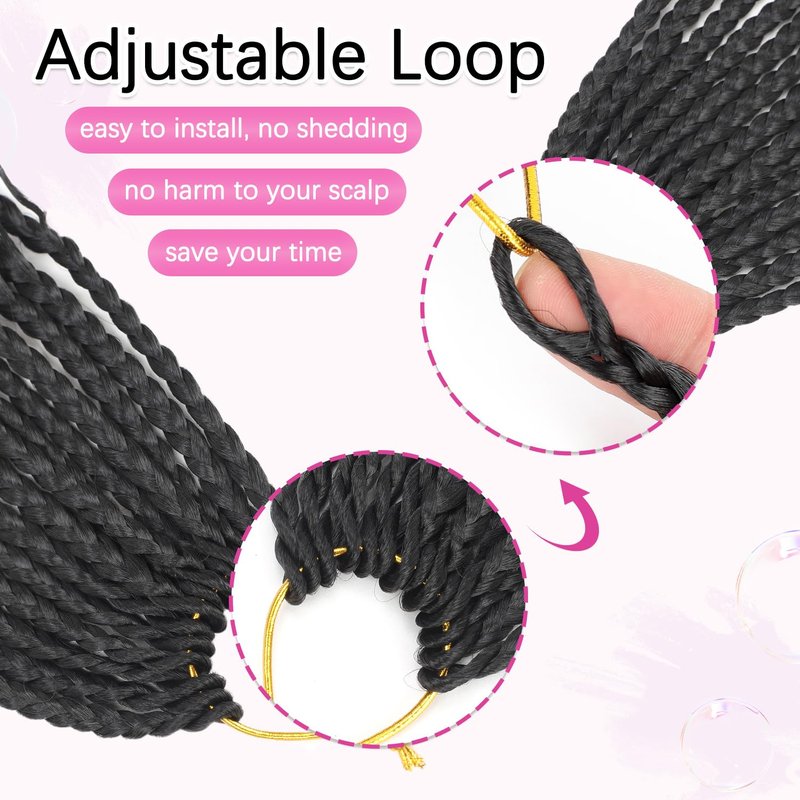 Boho Crochet Braids Human Hair Mixed 9 Packs 14 Inch Goddess Box Braids Crochet Hair Boho Box Braid Bohemian Braid Crochet Hair for Black Women(14Inch, 1B)