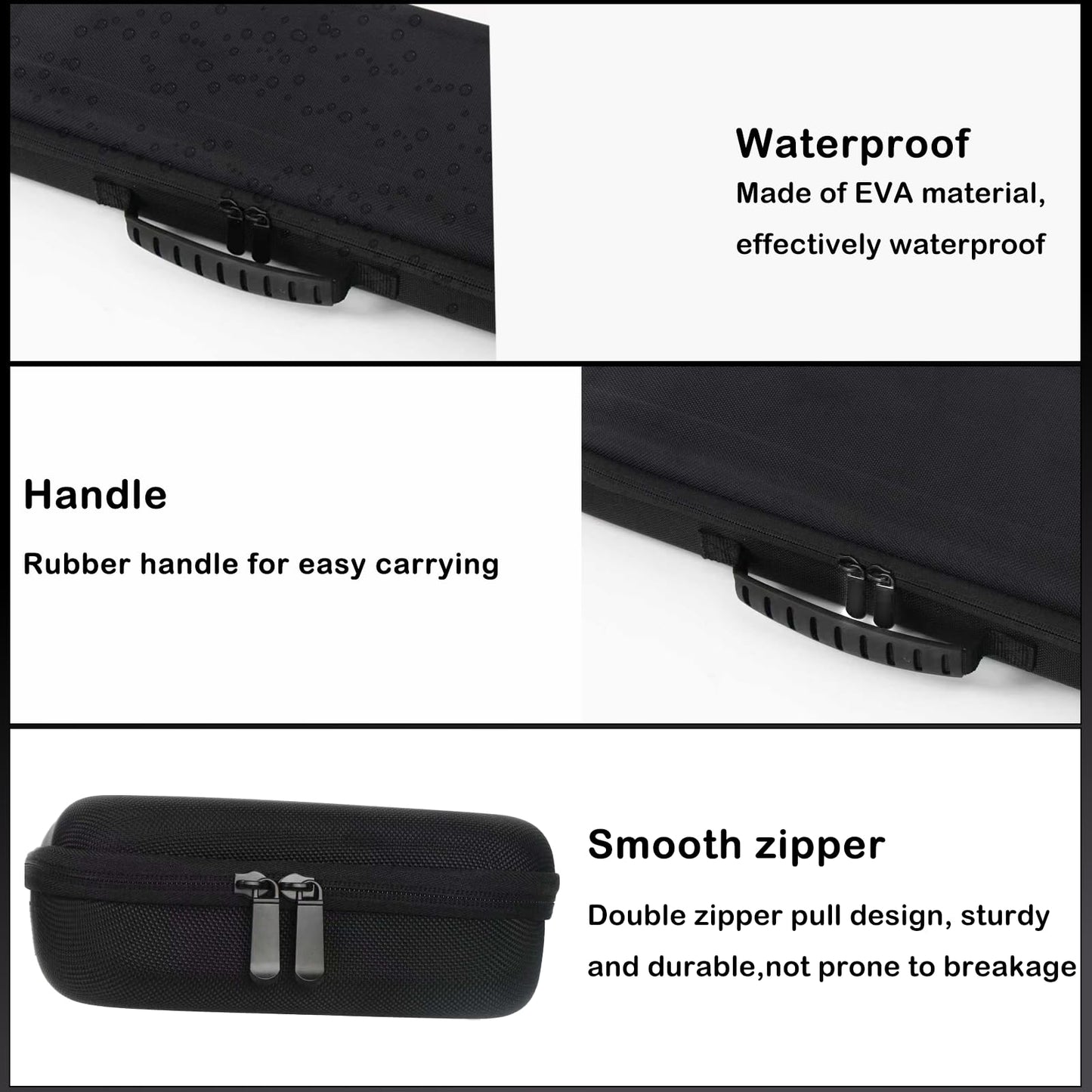 LIUIIVIRI Hard Travel Case Compatible with Dyson airstraight HT01 Hair Straightener & Power Supply, Waterproof and Shockproof Storage carrying case (Black)