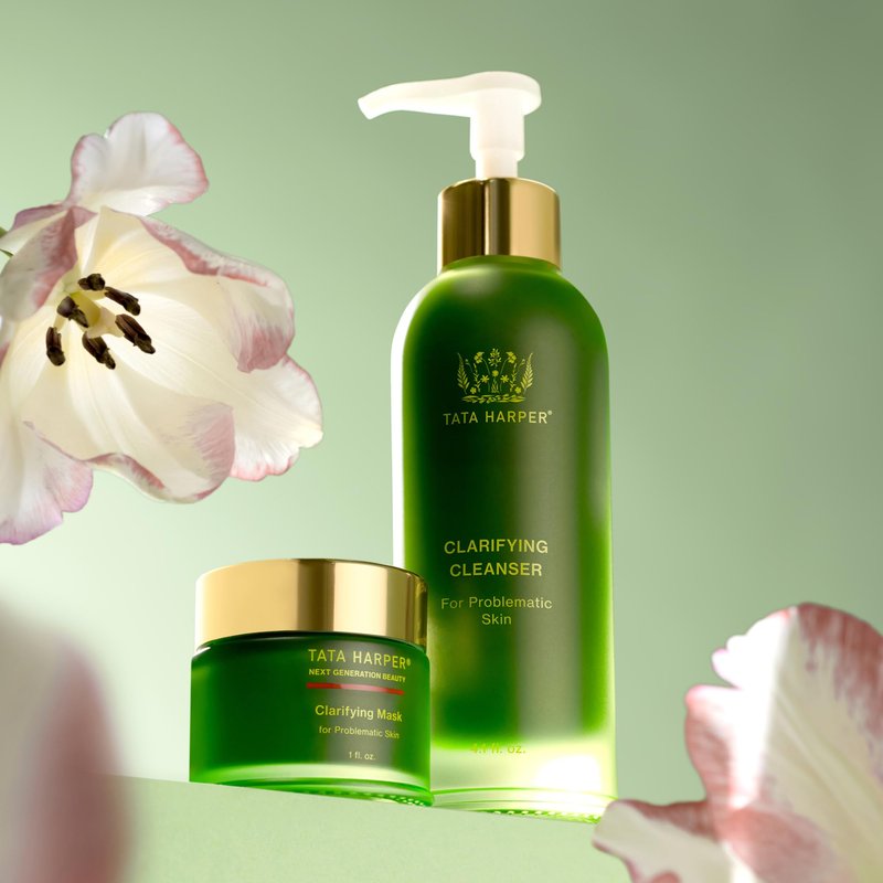 Tata Harper Clarifying Mask, BHA Face Mask for Blemishes, Exfoliating Face Mask with AHA's, Natural Skincare, 30ml