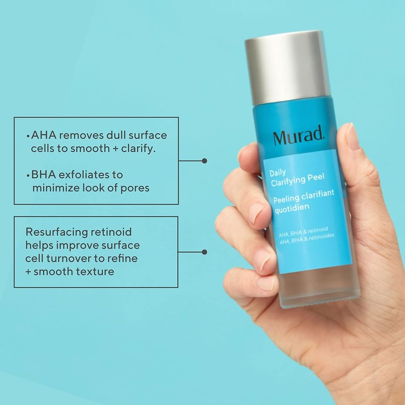 Murad Daily Clarifying Peel - AHA/BHA Exfoliating Liquid with Retinoid & Salicylic Acid | 3.2 Fl Oz