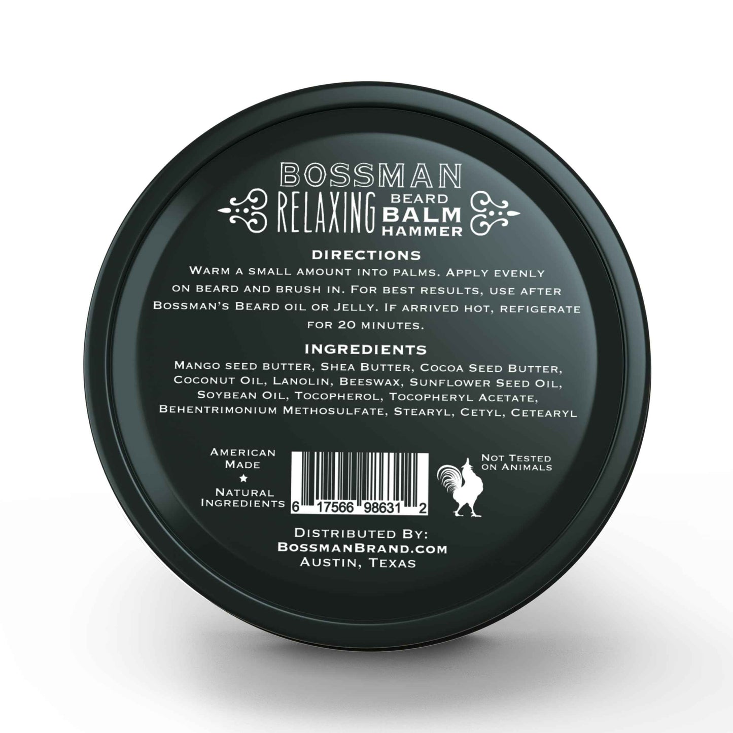 Bossman Relaxing Beard Balm for Men (Naked - Unscented) – Tames, Relaxes, Thickens & Softens for Ultimate Beard Care – Made in USA