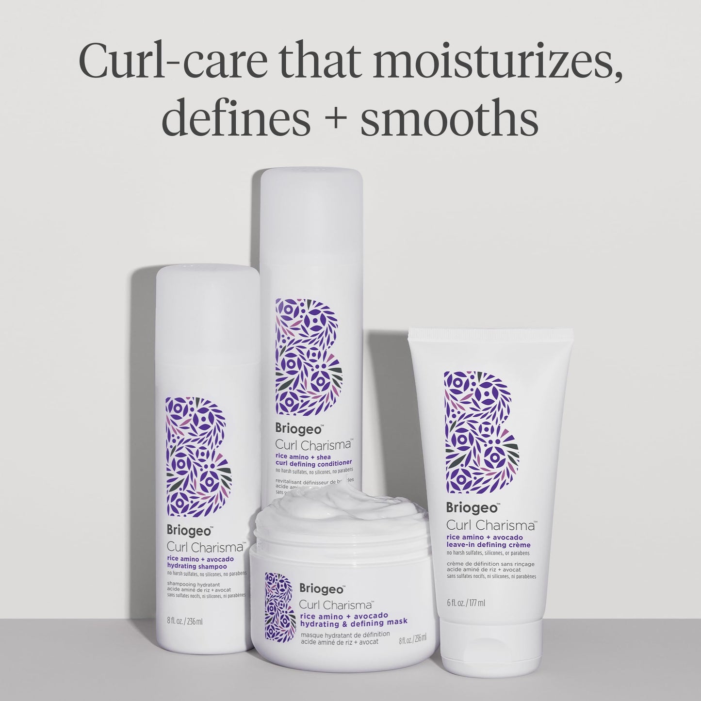 Briogeo Curl Charisma Rice Amino + Avocado Hydrating & Defining Mask | Deeply Nourishes and Defines Curl Pattern for Wavy, Curly & Coily Hair | Silicone-Free | Vegan & Cruelty-Free | 2 fl oz