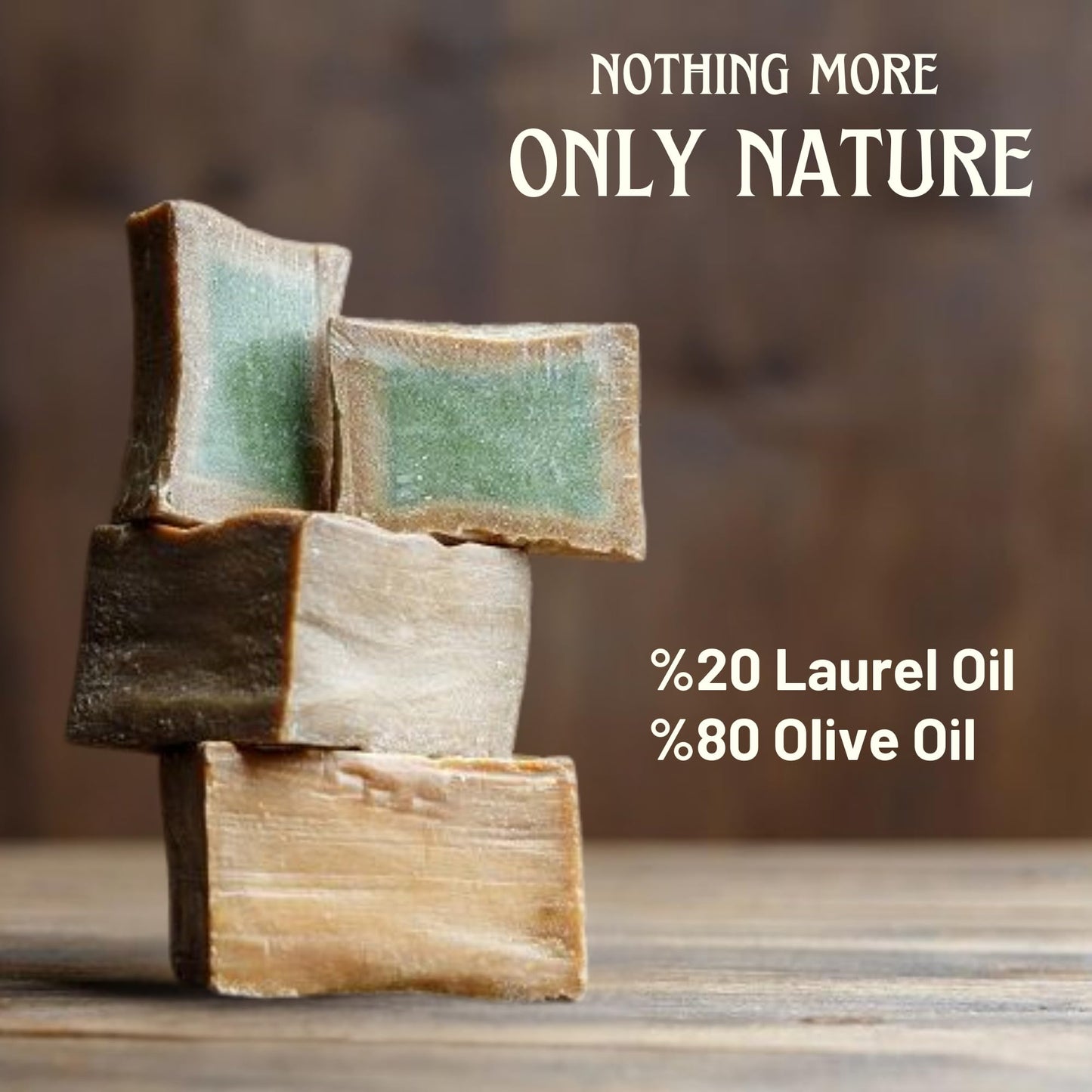 Aleppo Soap Bar,%20 Laurel Oil%80 Virgin Olive Oil, Natural Handmade, Crafted using the Original Ancient Recipe, Gentle for Face, Body, Hair (7oz Each (Pack of 4))
