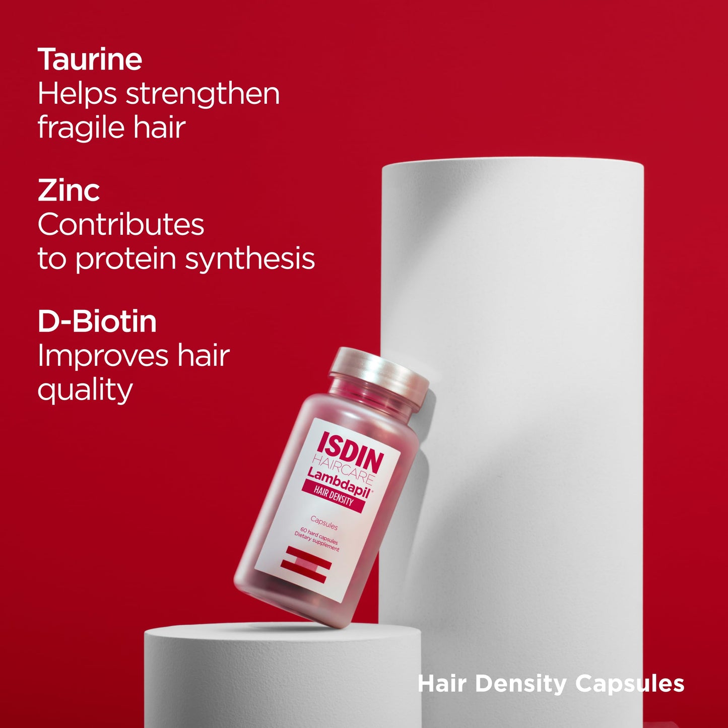 ISDIN Lambdapil Hair Density Supplement for Thinning Hair, 60 Capsules