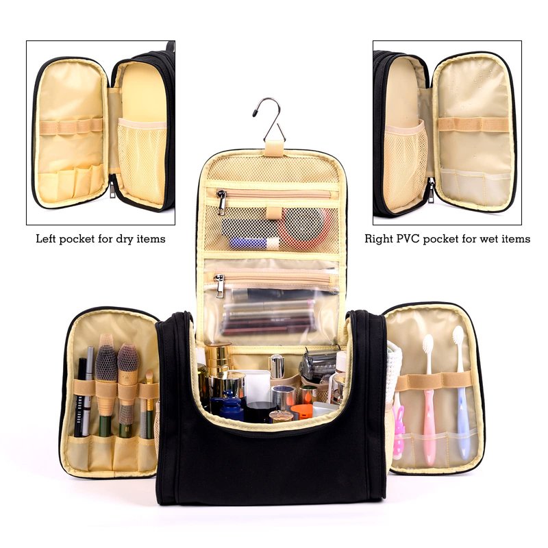 Carfany Hanging Toiletry Bag For Women And Men Large Travel Cosmetic Makeup Bags Organizer Water Resistant Shower Bag