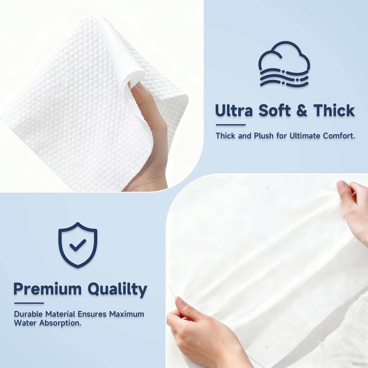 ANKEXIN 200 PCS Compressed Towels, Extra Thick Disposable Face Towel Tablets, Portable Bulk Compressed Coin Tissues for Home, Travel, Camping, Outdoor Sports