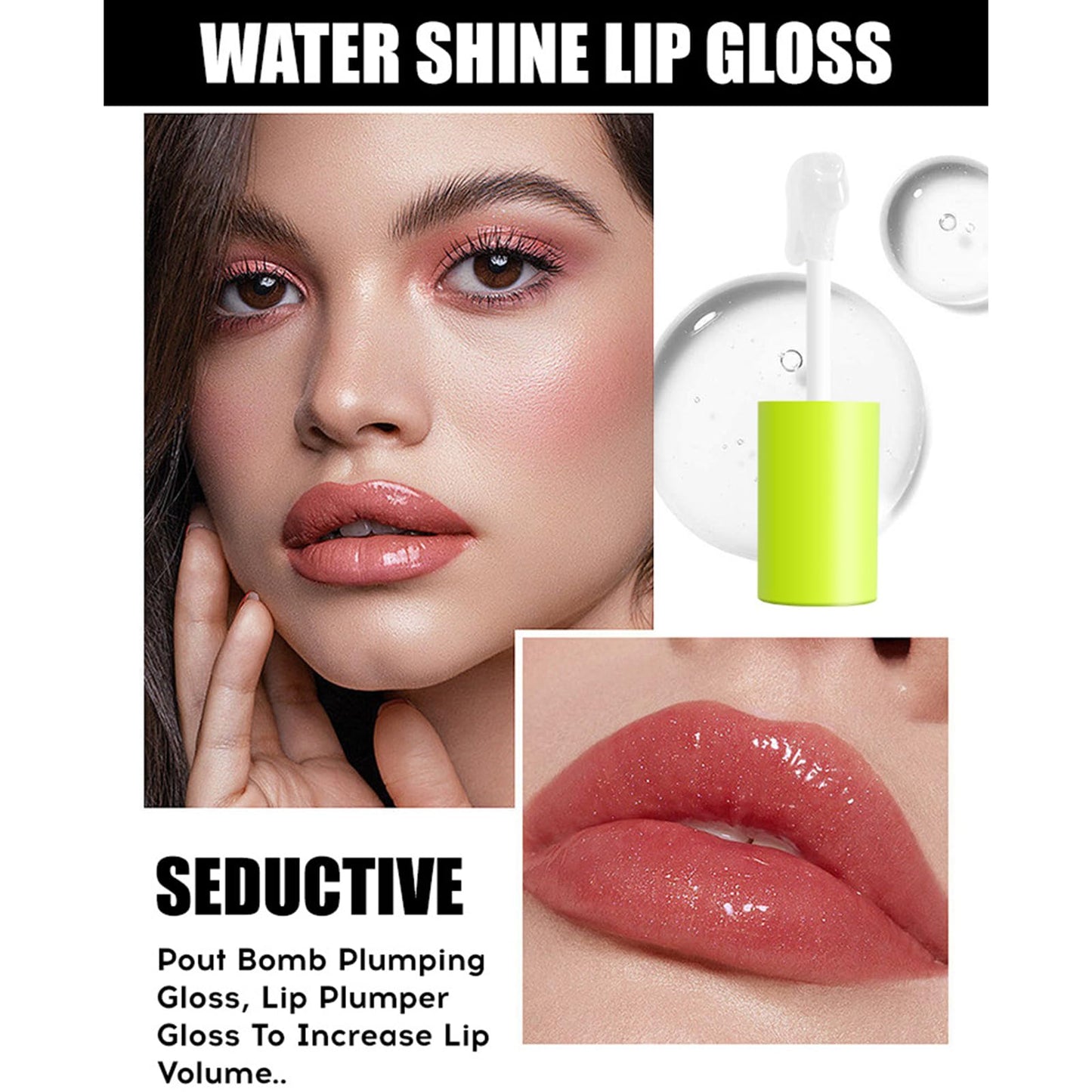 4 Colors Fat Oil Lip Gloss, Lip Oil Lip Glaze Hydrating Lip Glow Oil Big Brush Head Moisturizing Lip Gloss, Shiny Transparent Tinted Plumping Lip Oil Long Lasting Nourishing Non-sticky (A#&B#)
