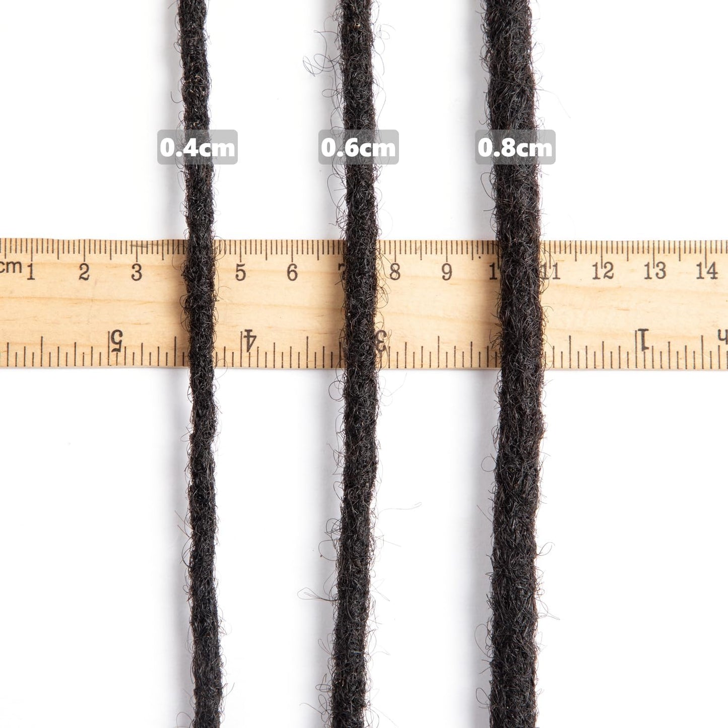 Teresa Human Hair Dreadlock Extensions Human Loc Extensions 0.8cm Width 6 Inch 20 strands Real Hair Dreadlock Extensions Loc Extensions Human Hair For Men/Women/Kids