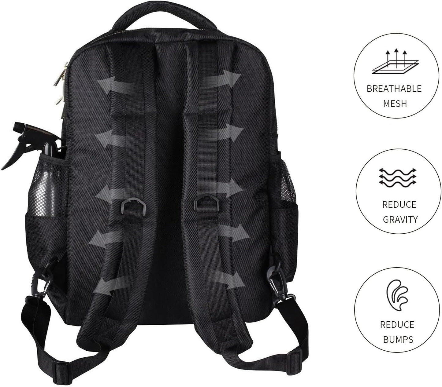 Barber Supplies Bag - Adjustable Dividers & Large Capacity | Travel Clipper Organizer with Multiple Pockets