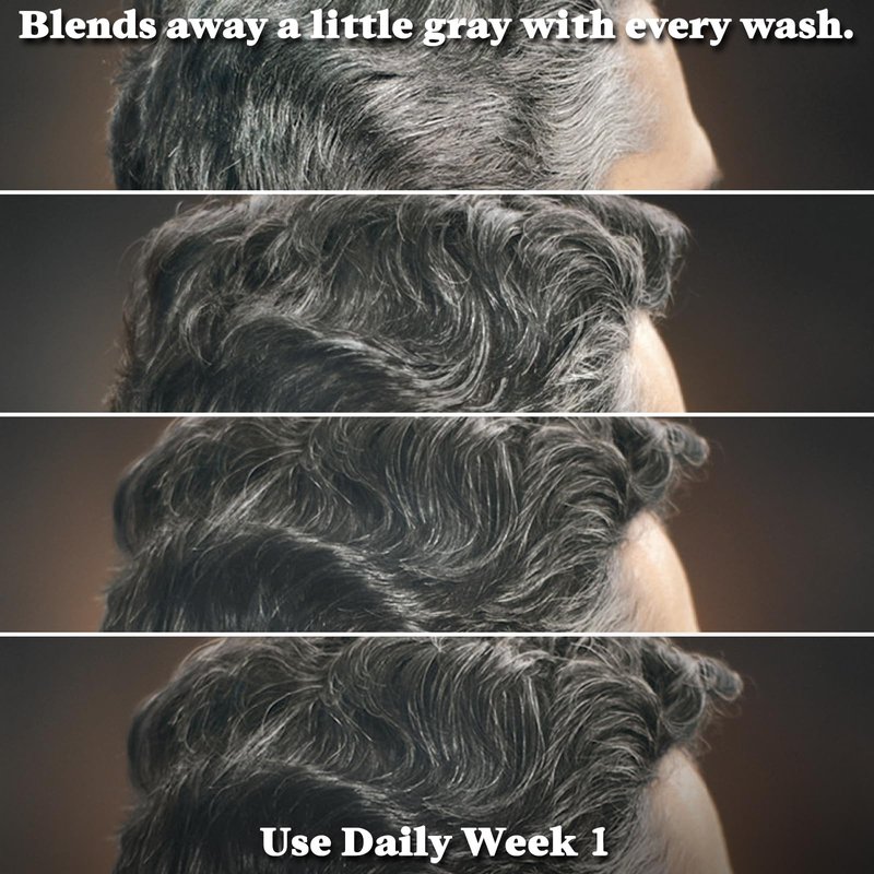 SHAMPOO Just for Men Control GX Grey Reducing for Lighter Shades of Hair, Blonde to Medium Brown, Gradual Hair Color with Keratin, 4 Fl Oz - Pack of 3 (Packaging May Vary)