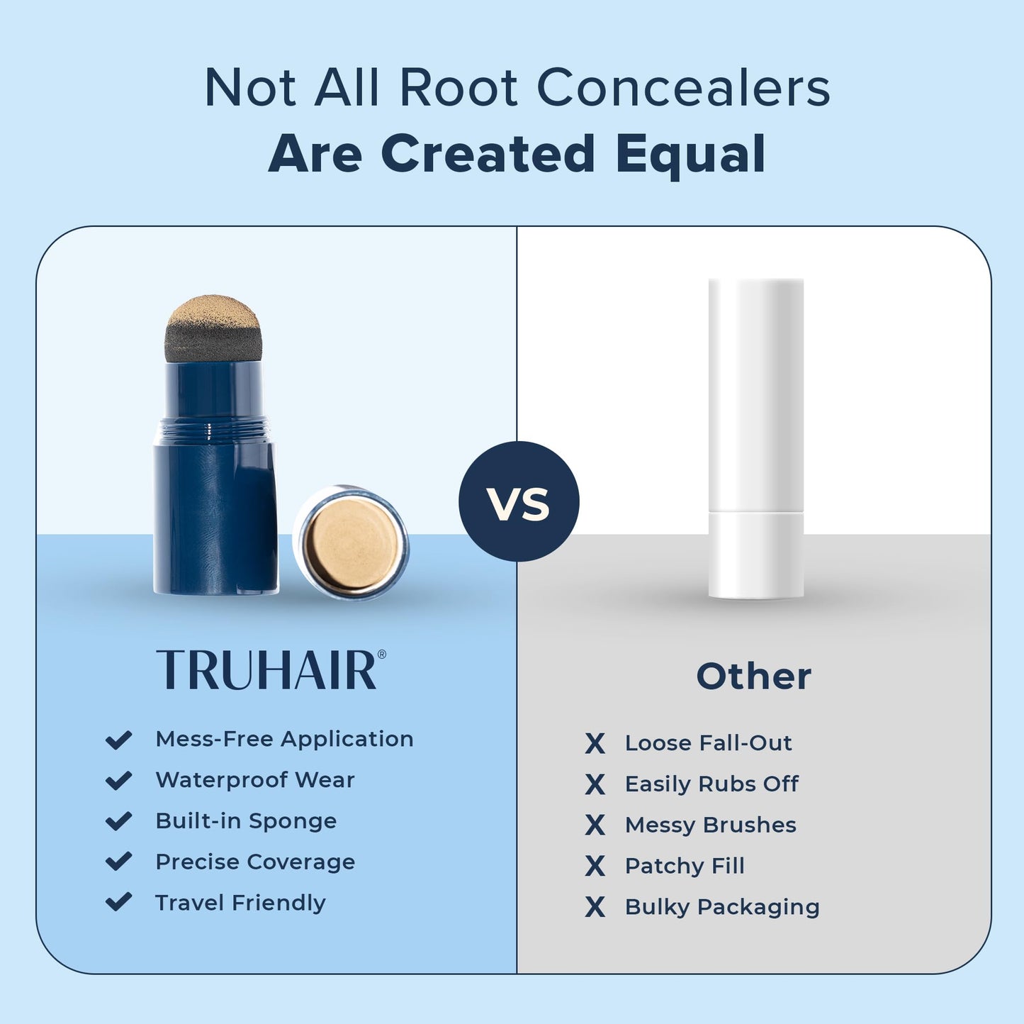 TRUHAIR Color & Conceal Waterproof Root Touch Up Hair Color for Gray Hair Coverage - Instant Root Cover Up Hair Powder for Women & Men - Bald Spot Concealing, Hairline Filling