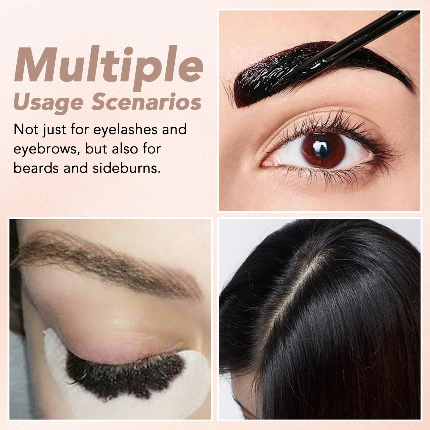 Libeauty Eyelash & Eyebrow Color Kit - Professional Black Lash Color with Detailed Step-by-Step Instructions - DIY Salon Results at Home, Includes Full Tools, 8ml