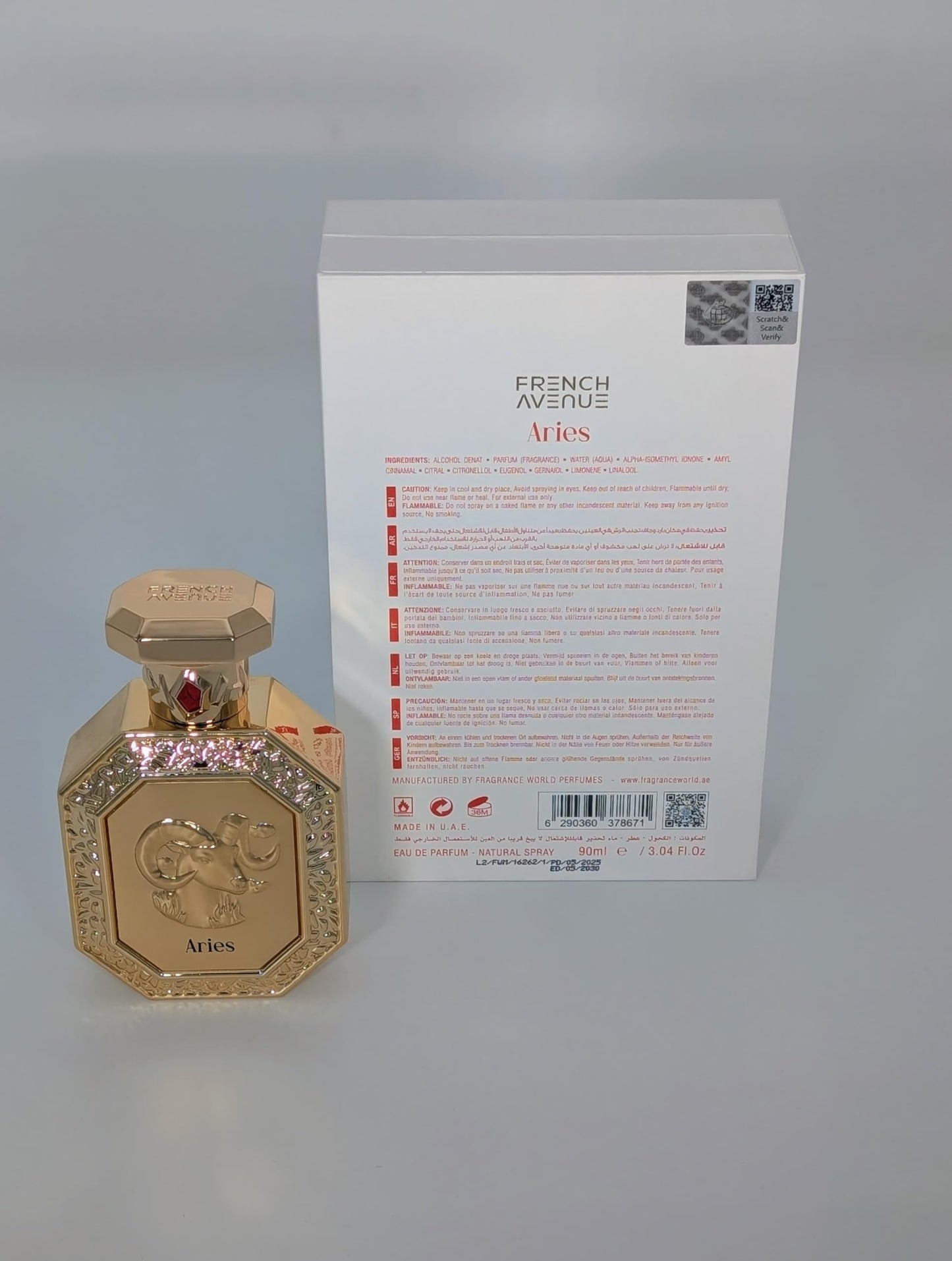 French Avenue Aries Genesis EDP 90ml Floral Fruity Musky Perfume