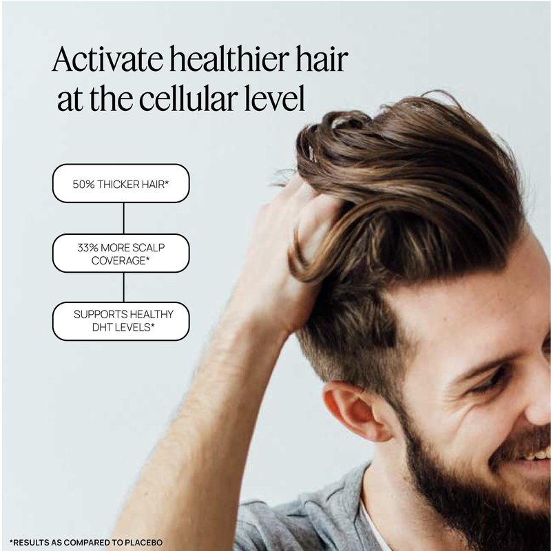 Men's Hair Growth Peptides, Doctor Recommended, Follicle Fortifying Biotechnology, Clinically Proven to Visibly Grow More Hair and Reduce Hair Loss, 1 Month Supply