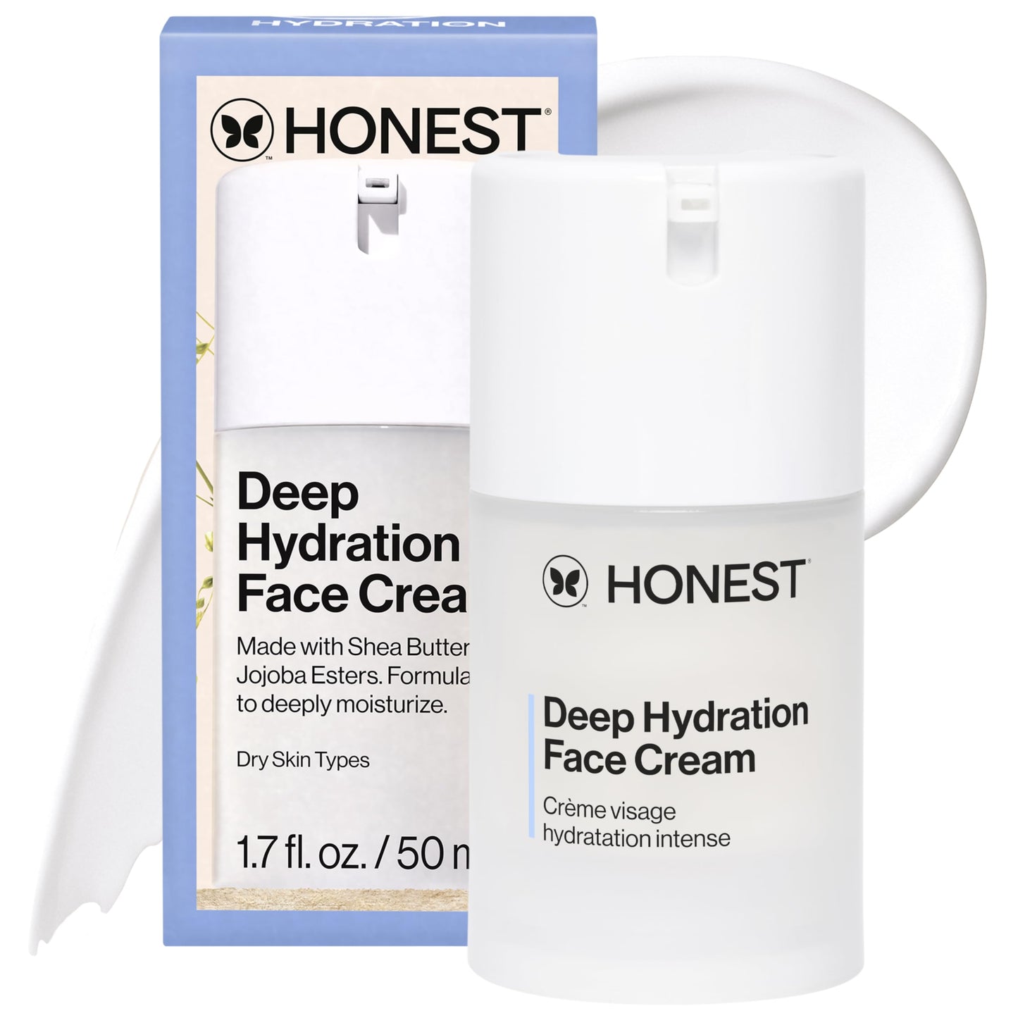 Honest Beauty Deep Hydration Face Cream for Dry Skin, 1.7 fl oz