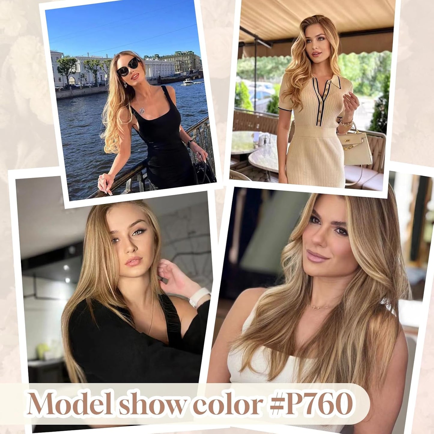 Microlink Hair Extensions - Human Hair 18 Inch D7/60 Blonde Brown | Soft, Glossy, Durable Microbead Loops