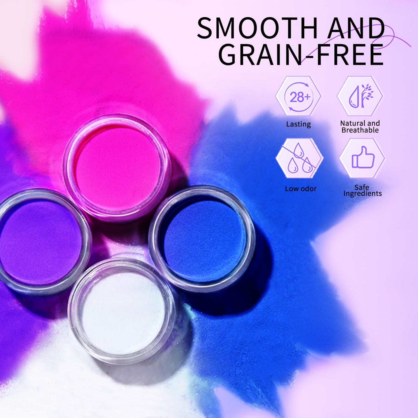 SULLMAR Nail Acrylic Powder Set 18 Colors DIY Nail Art Glitters Acrylic for Nails Sparkling Acrylic Nails Great for Home Manicure Sugar Powder for Nail Art Supplies