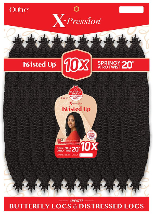 Outre X-Pression - Twisted Up - Springy Afro Twist 20" 10X (DARK BROWN 2)