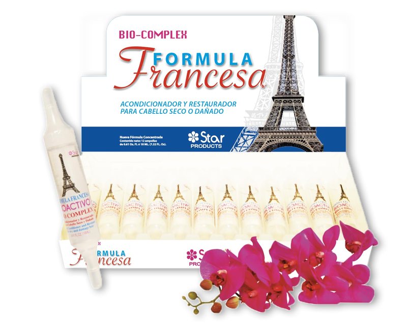 Bio Complex French Intensive Hair Repair Treatment - 12 Pack, 0.61 oz Each for Nourishing & Strengthening Damaged Hair