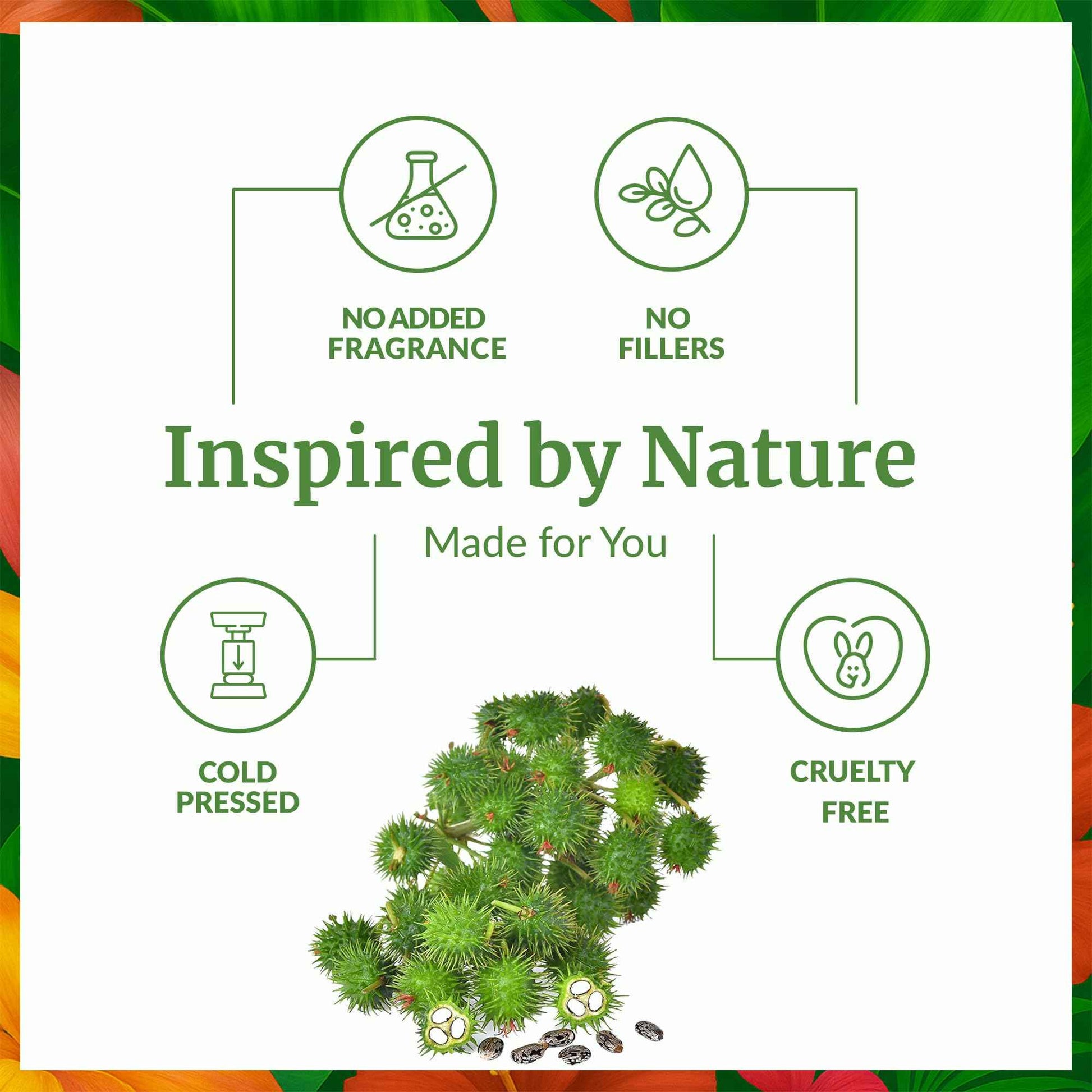 SVA Castor Seed Oi Organic - 32 Fl Oz – 100% Natural Cold Pressed Organic Castor Oil - for Face, Skin Care, Hair Care, Scalp Massage & Body Massage