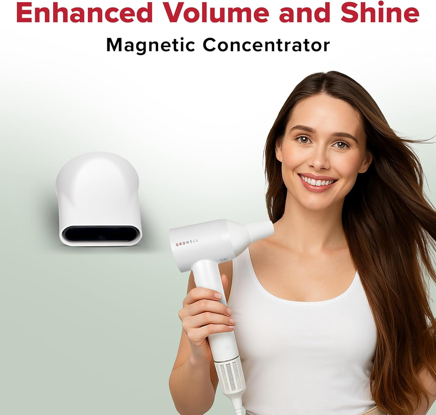 Ionic Hair Dryer with Diffuser | Professional High-Speed Brushless Blow Dryer for Curly & Wavy Hair - Lightweight & Compact Travel Size