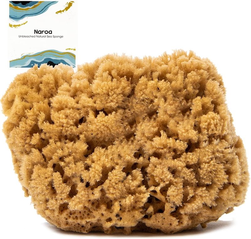 Natural Shower Sponge - X-Large Unbleached Body Scrubber Puff | Eco-Friendly Bath Loofah for Healthy Skin