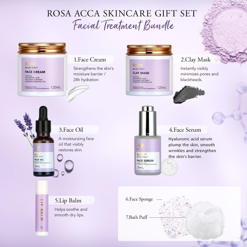Mother's Day Gift for Mom, 30Pcs Lavender Skin Care Gift Set for Women, Bath & Body Gifts Basket Set, Self Care Kit, Essential Oil, Anniversary, Serum, Pampering Gift, Birthday, Christmas, Wife