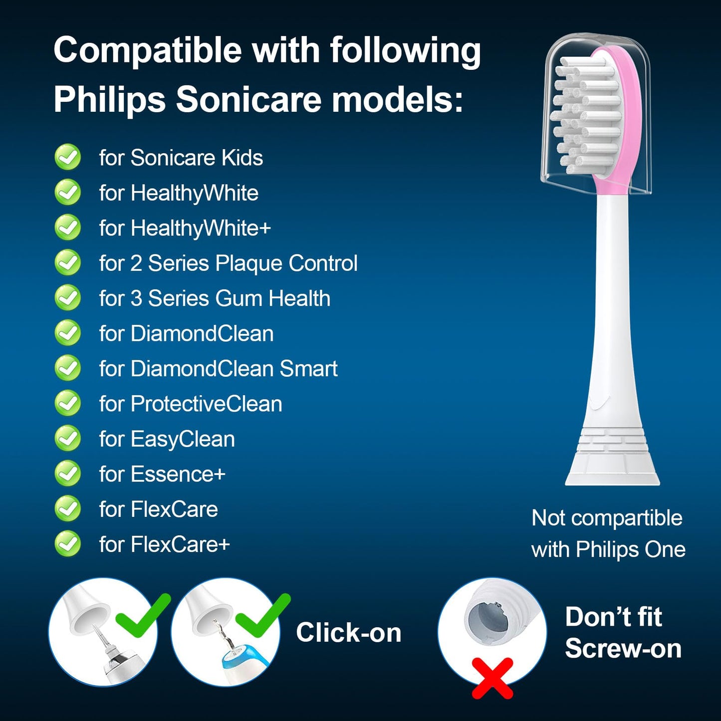 CILGEWH Kids Replacement Toothbrush Heads 10 Pack for Philips Sonicare