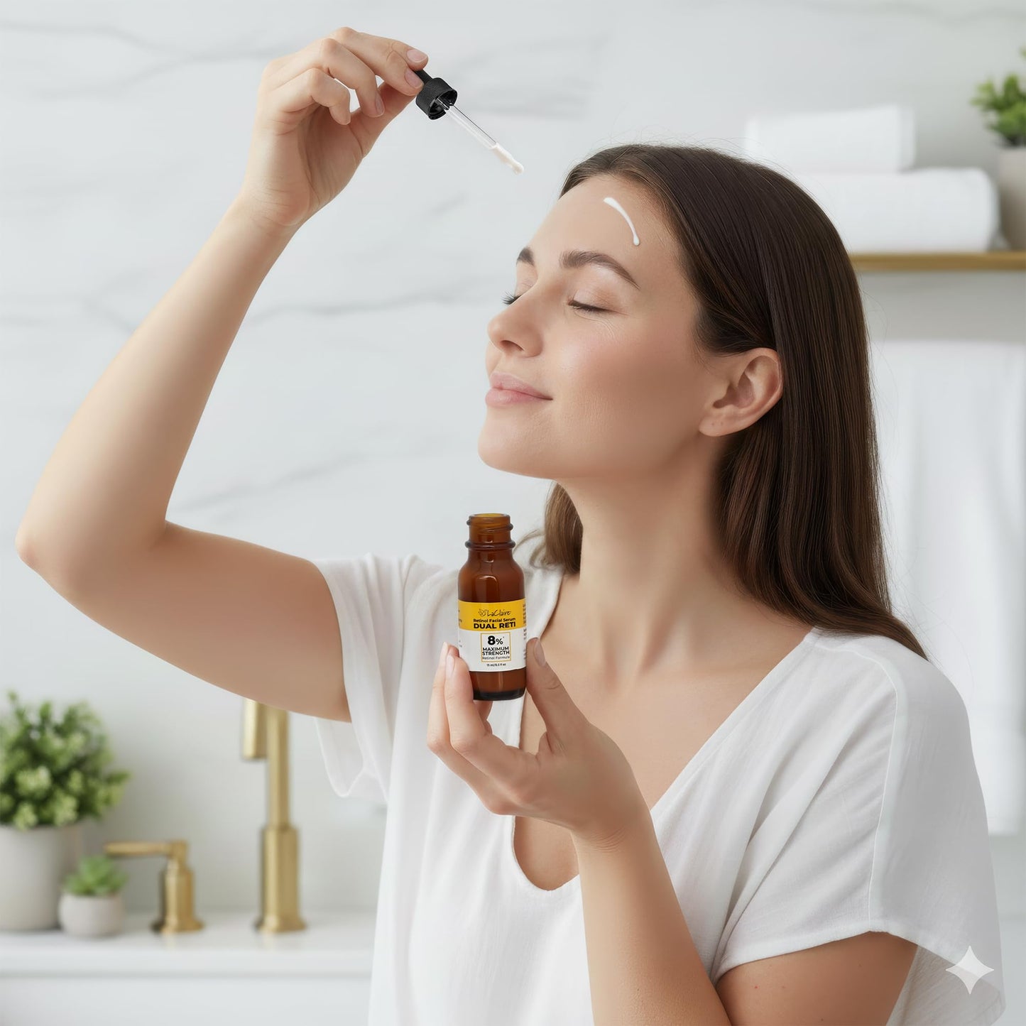 Laclaire Fresh Look, Same Ingredients 8% Complex Retinol Facial Serum – Anti-Aging, Brightening Neck & Facial Serum, Helps Nourish Skin with Lactic Acid, Vitamin A, & Retinyl Palmitate – 15 ml
