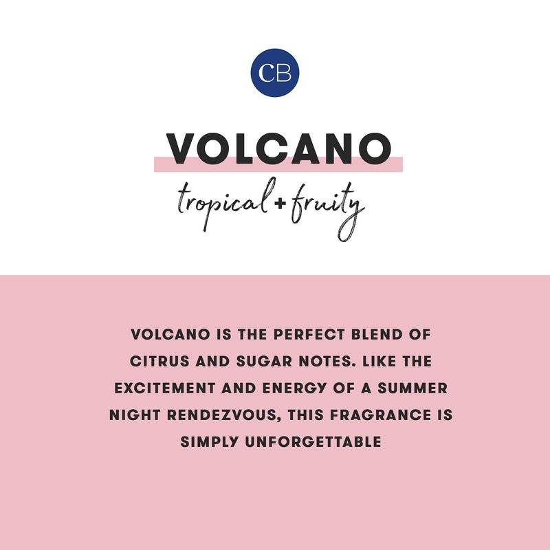 Capri Blue Volcano Scented Mini Tin Jar Candle - Printed Mini Tin Candles for Home Scented with Tropical Fruit & Sugared Citrus - Long Lasting Soy Wax Blend - Black (3 oz)