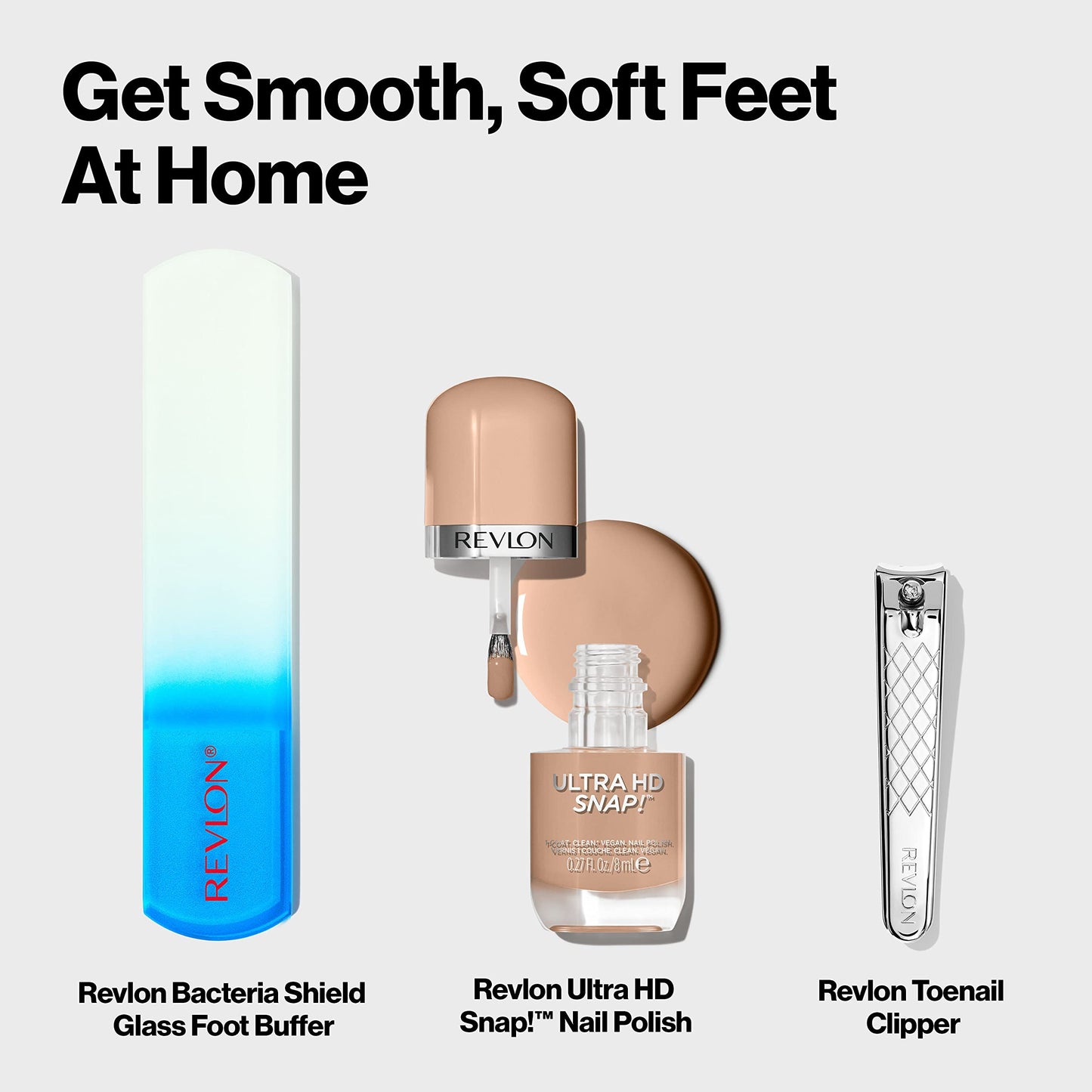 Revlon Glass Foot File and Buffer, Pedicure Tool, Callus and Dead Skin Remover, 1 Count