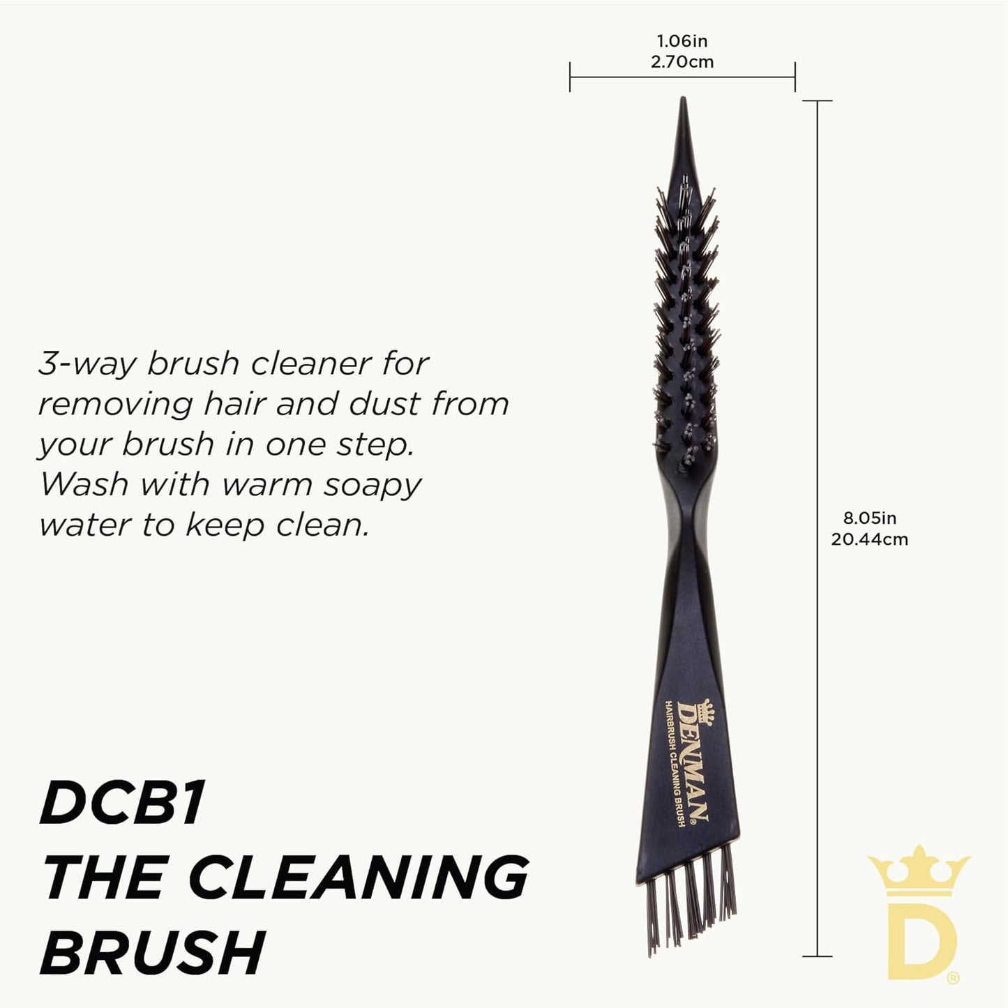 Denman Hairbrush Cleaning Brush - Effortless Hairbrush Maintenance | DBC1