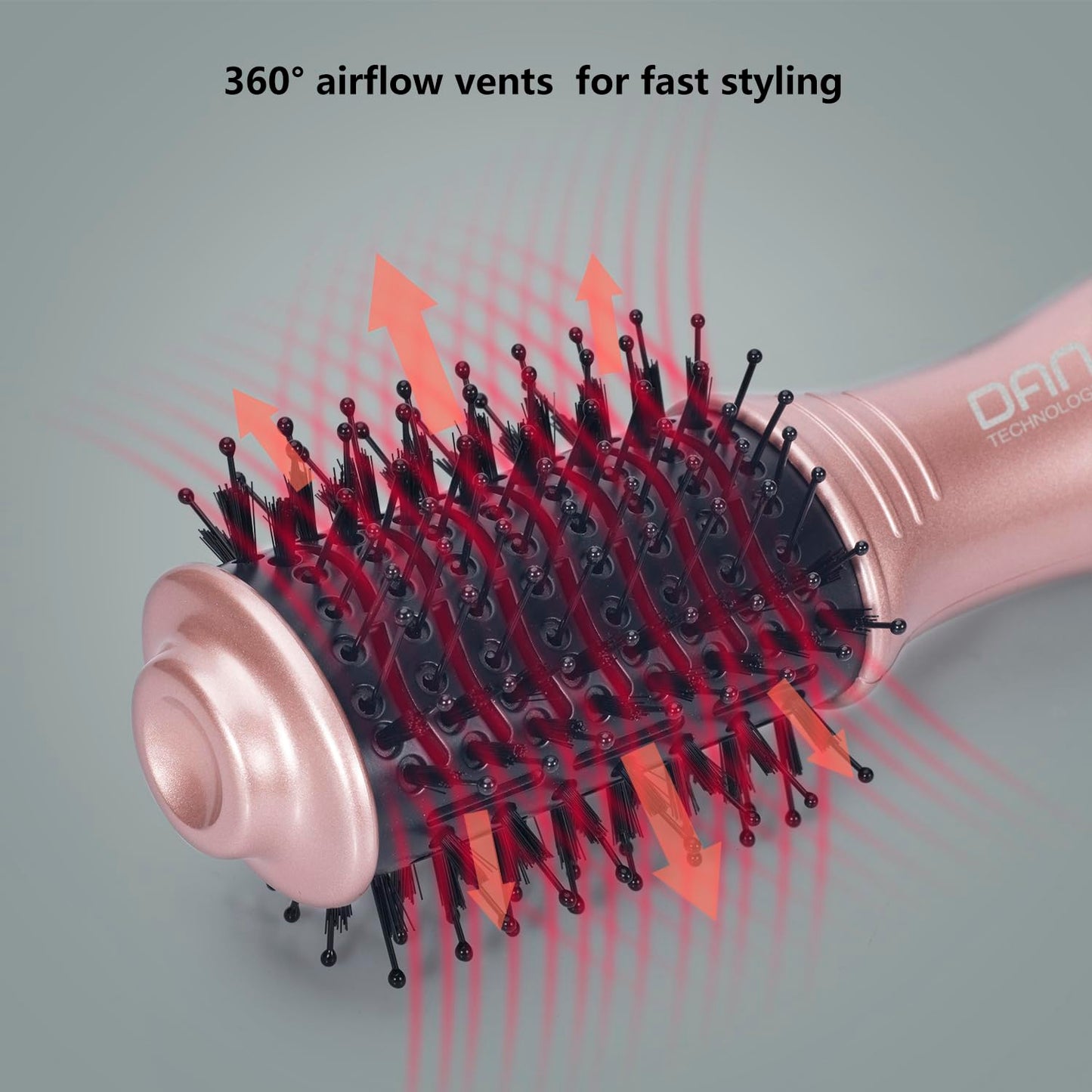 DAN Technology one Step HairDryer and volumizer,Small Hairbrush drye,2 inch Lightweight Electric Brush Hair, Small Brush Hair dryers for Women…