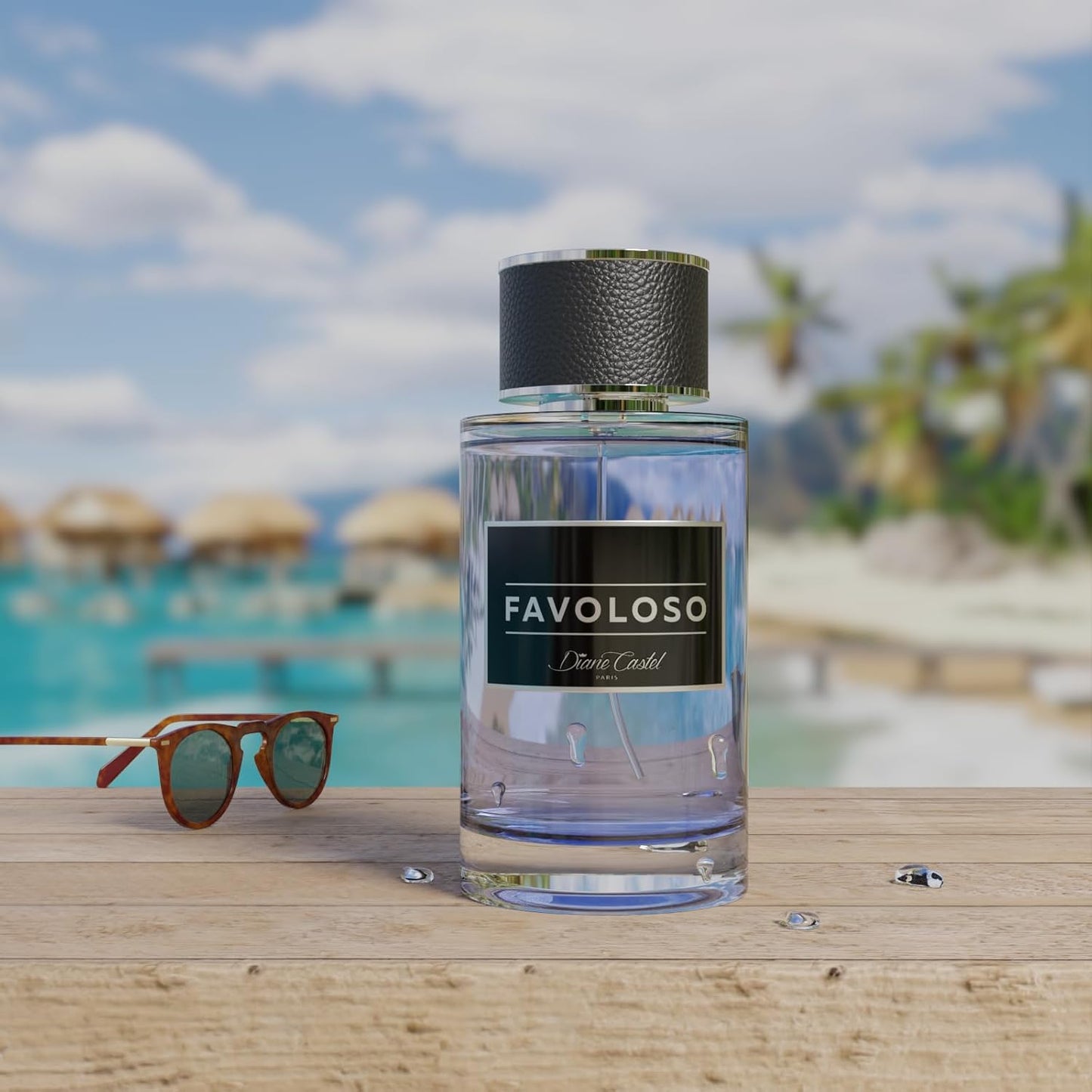 Diane Castel Favoloso Cologne for Men - Woody Marine Fragrance with Grapefruit & Cedar - 3.3 oz