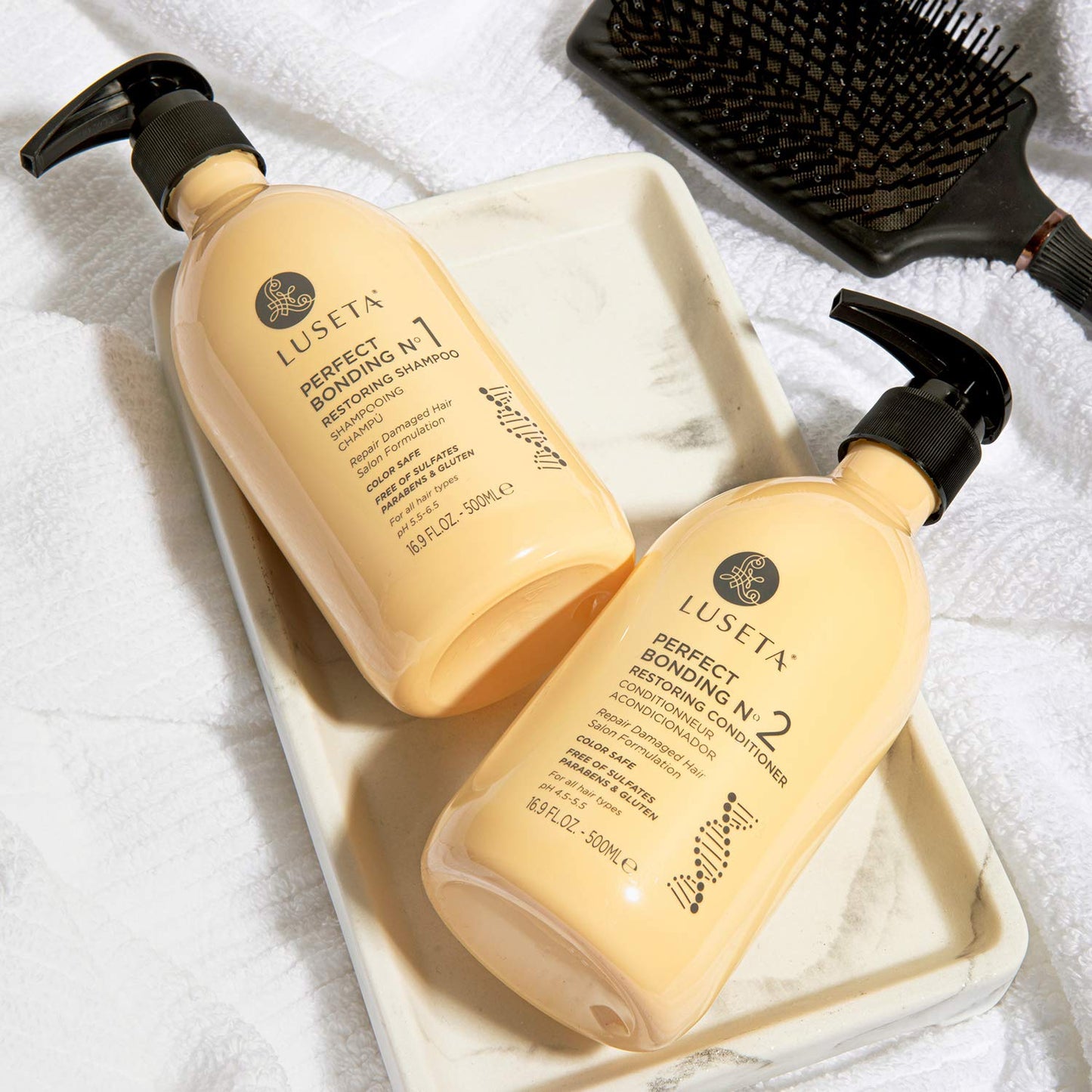 Perfect Bonding Restoring Shampoo & Conditioner Set - Bond Strengthening, Color Longevity | 2x33.8 oz, Sulfate & Paraben Free