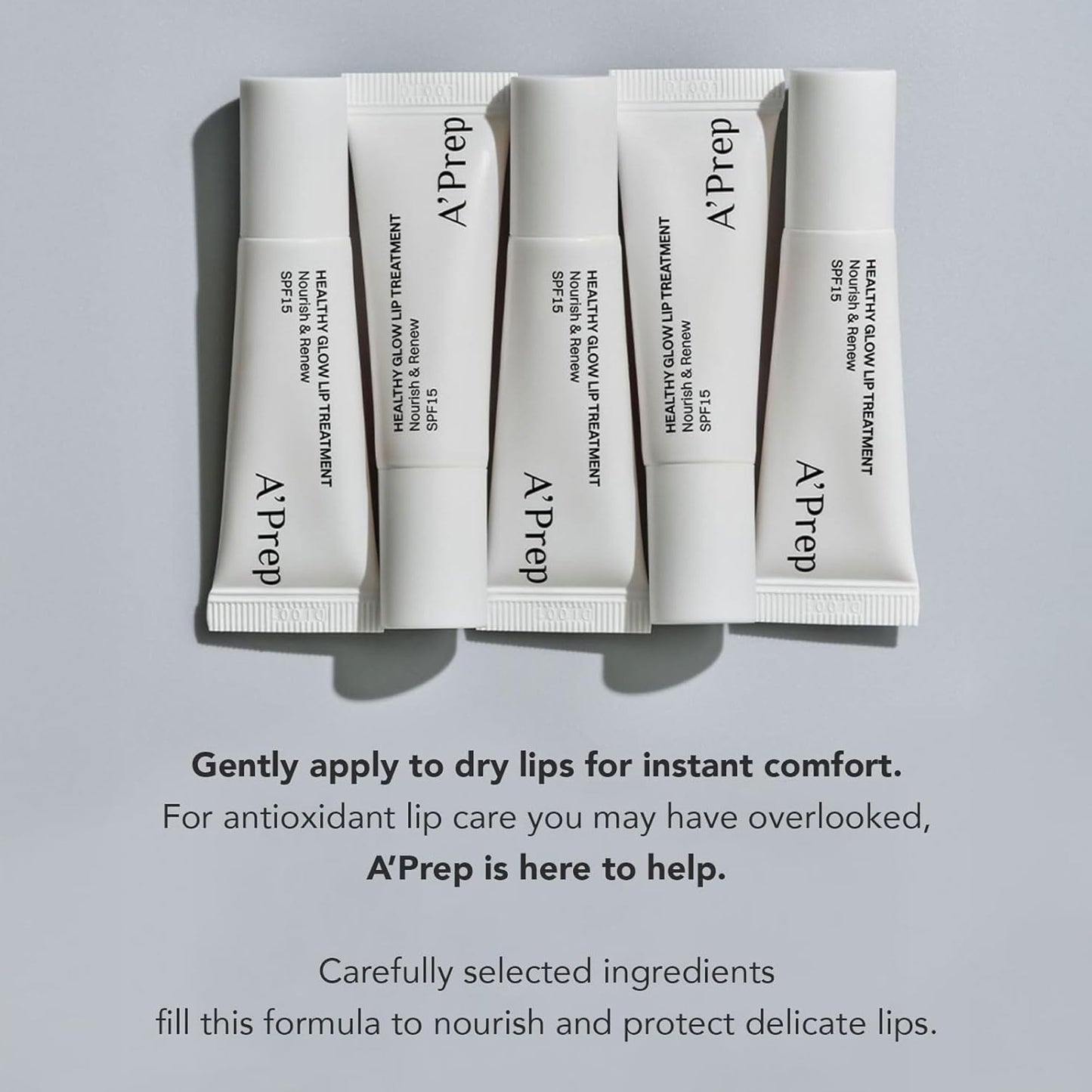 A'Prep Healthy Glow Lip Treatment – Lightweight Moisturizer SPF 15, Non-Sticky Lip Balm for Hydrating & Nourishing Care, Korean Skincare, 10ml 0.34fl. oz.