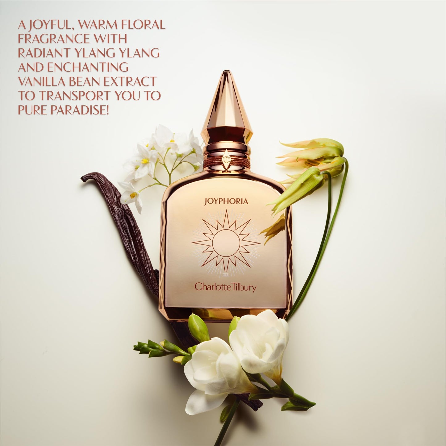 Charlotte Tilbury Joyphoria Eau De Parfum - Pheromone Enhancing Floral Vanilla Perfume Enriched with Naturally-Derived Oils - Long-Lasting Scent with Notes of Ylang Ylang & Neroli Oil (100ml)
