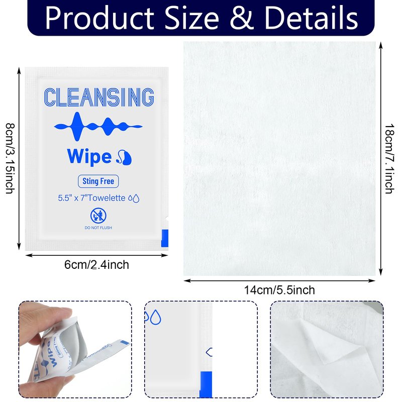 Timgle 200 Count Hearing Aid Wipes Individually Wrapped Cleaning Towelettes Phone Cleaning Wipes Laptop Cleaner Wipes for Earwax Earbuds Sweat Earmold Earplugs in Ear Monitors Clean Removal