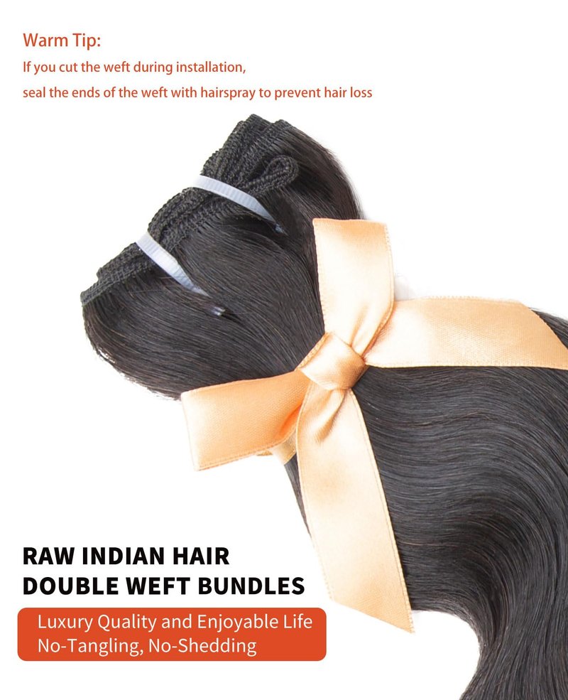 MLIP Raw Indian Human Hair Body Wave Single Bundle Only, 3X Longer Lifespan,100% Unprocessed Raw Hair, No Tangle & Shedding, Silky Soft After Multiple Washes, Natural Color 10 Inches
