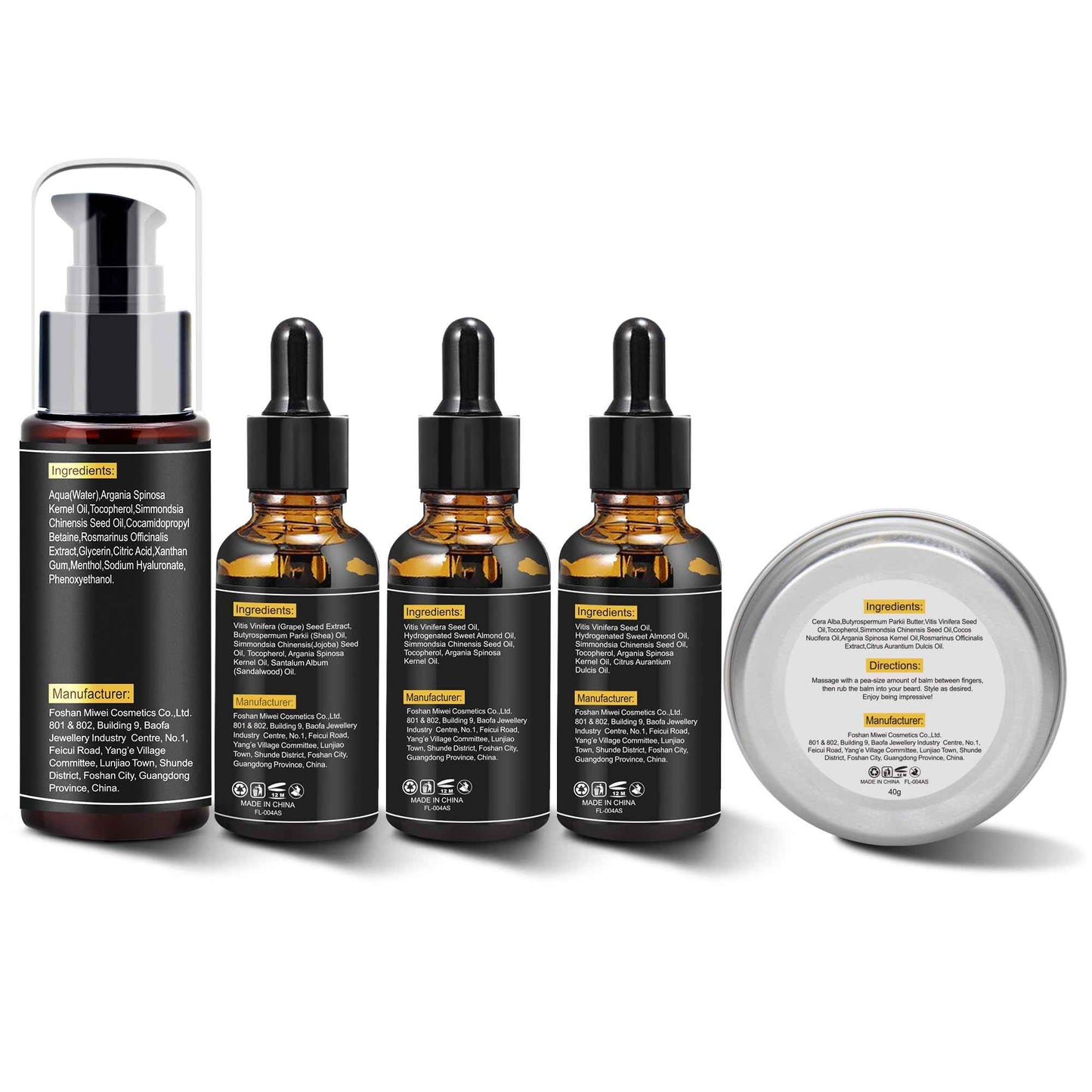 Beard Kit for Men Grooming & Care W/3 Pack Beard Oil, Wash, Balm, Comb, Brush, Scissors,Anniversary Valentines Birthday Fathers Gifts Idea for Husband Him Boyfriend Dad Men Christmas Stocking Stuffers