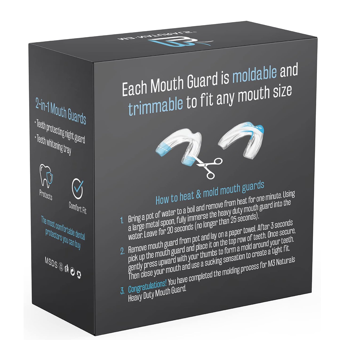 Denture Cleaner Tablets - Minty Fresh Flavor for Retainers & Mouth Guards | 2-Month Supply (Pack of 4)
