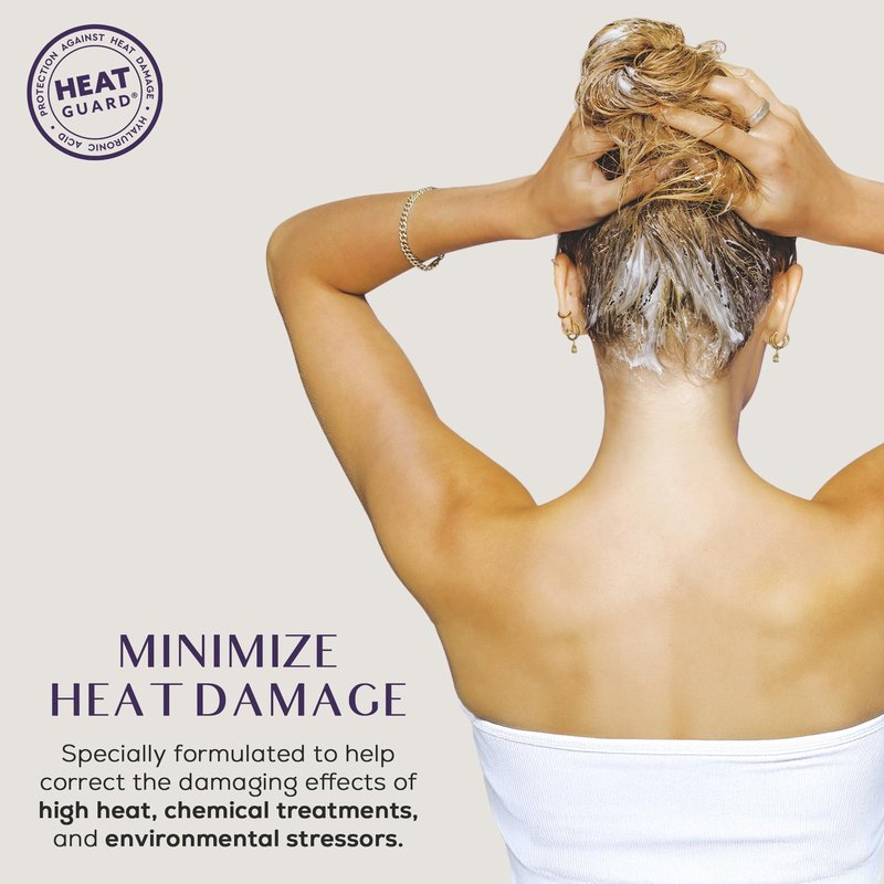 SUTRA Heat Guard Hair Shampoo for Frizzy, Dry & Damaged Hair - Thermal Protecting Shampoo Hydrates, Protects & Repairs Against Heat with Hyaluronic Acid - Anti-Frizz Haircare Products