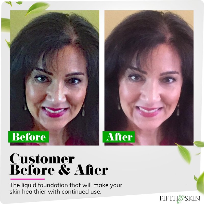 Fifth & Skin: Better’n Ur Skin Liquid Foundation (SOFT BEIGE) - Natural, Organic, Vegan, Cruelty-Free - Gluten-Free Beauty with Buildable Coverage and Palm-Free Luxury - 1 oz