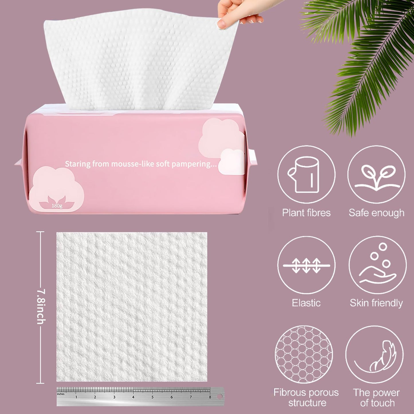 Cayxenful Disposable Face Towel Face Cloths for Washing Soft Cotton Dry Wipes Facial Cloths Towelettes for Washing and Drying, 400 Count Facial Tissue for Cleansing, Skincare and Makeup Remover