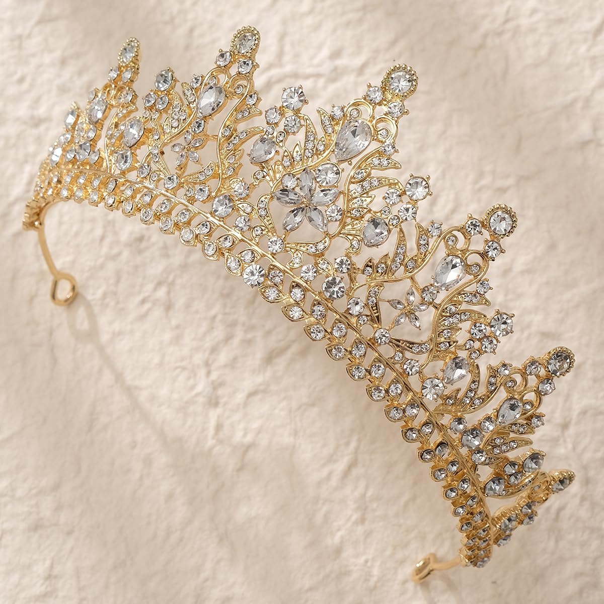 Crystal Wedding Tiara for Women - Royal Queen Crown Headband | Metal Princess Design for Bride, Birthday, Prom