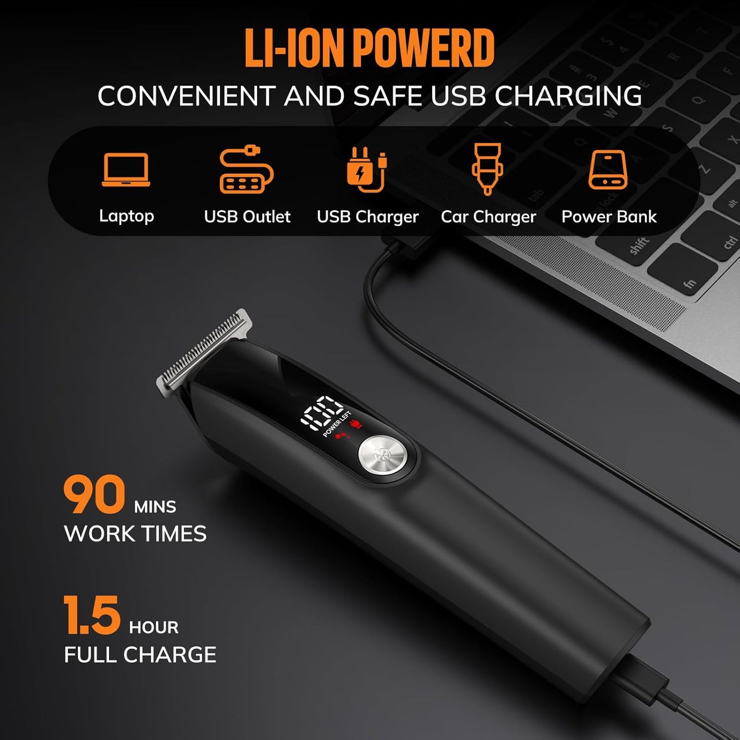 Beard Trimmer for Men - 6-in-1 Professional Grooming Kit | Cordless, Waterproof Hair Clippers & Electric Shaver Set