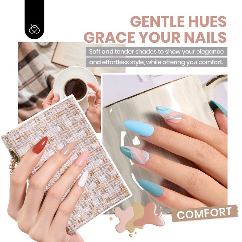 Beetles Gel Nail Polish Set - 60 Color Emotional Spectrum Kit | Base & Top Coat, UV/LED Soak Off